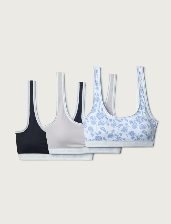 3 Pk Strappy Comfort Bra Medium Dark Blue Women Lucky Brand Intimates and Sleepwear 3 Pk Strappy Comfort Bra Medium Dark Blue Women Lucky Brand Intimates and Sleepwear
