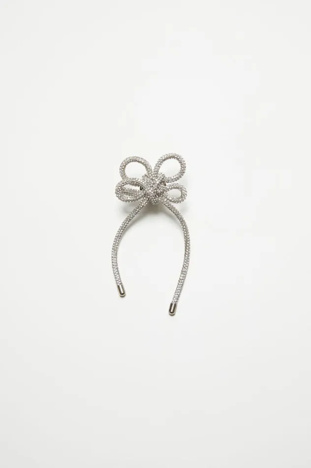 Acne Studios Crystal Cord Earring Antique Silversilver Men Jewellery