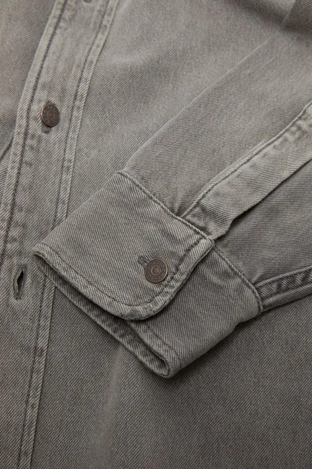 Acne Studios Denim Shirt 8211 Loose Fit Anthracite Grey Men Shirts