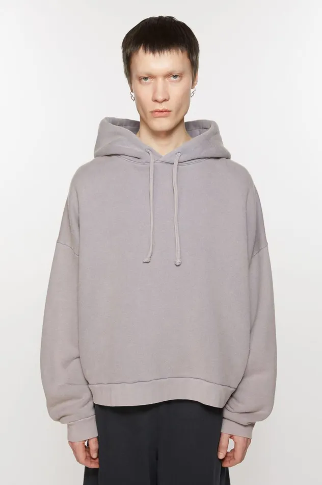 Acne Studios Hooded Sweater Logo Patch Dusty Purple Women Sweatshirts
