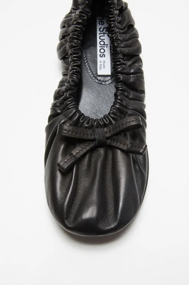 Acne Studios Leather Ballet Flat Black Women Shoes
