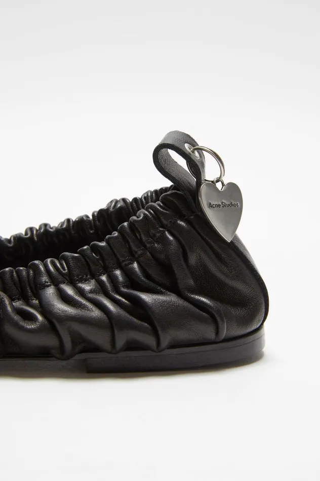 Acne Studios Leather Ballet Flat Black Women Shoes