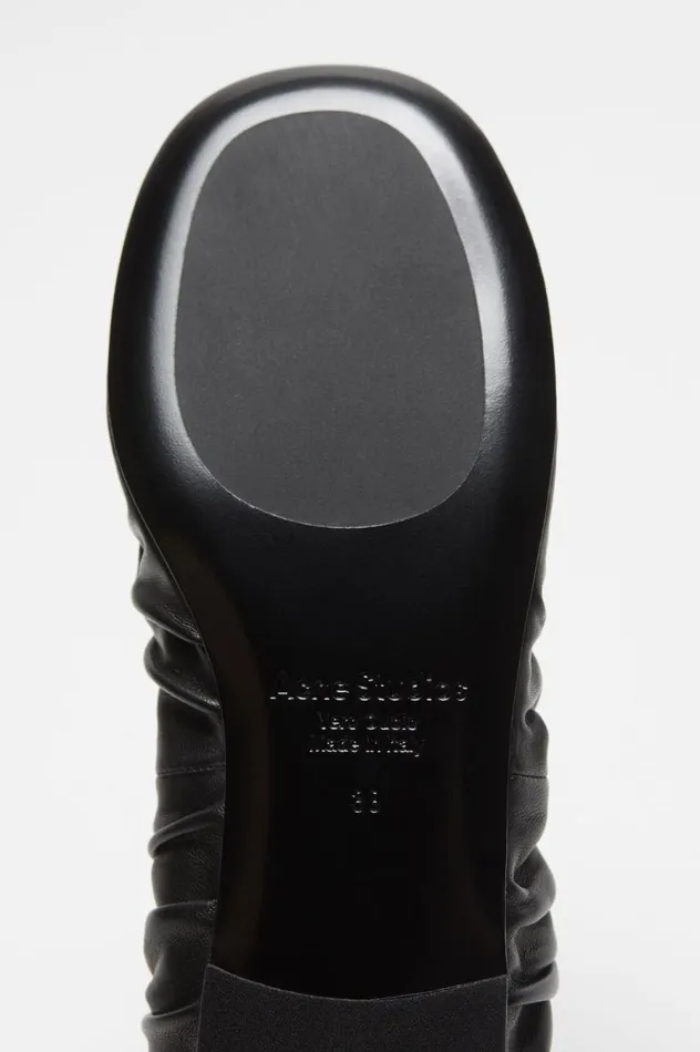 Acne Studios Leather Ballet Flat Black Women Shoes