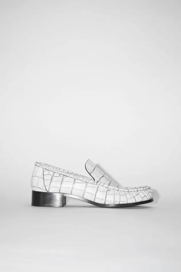 Acne Studios Leather Loafers Off White Women Shoes