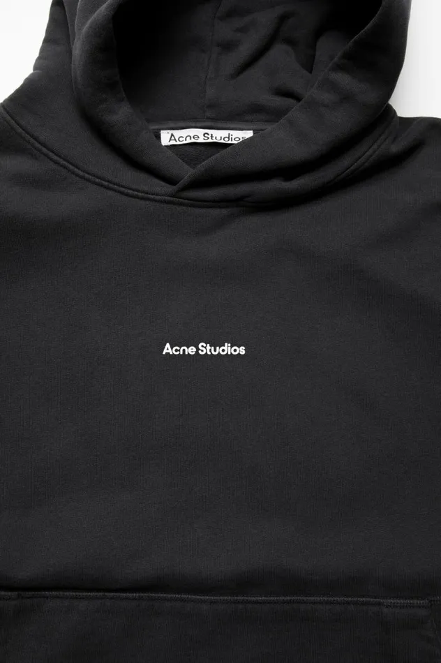 Acne Studios Logo Hoodie Black Men Sweatshirts