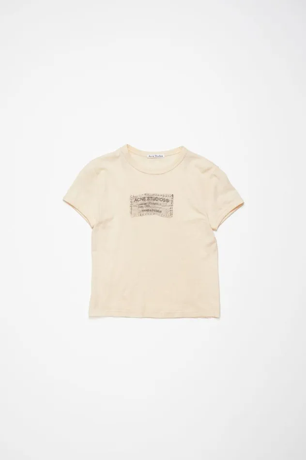 Acne Studios Printed Tshirt 8211 Fitted Fit Light Orange Women Tshirts