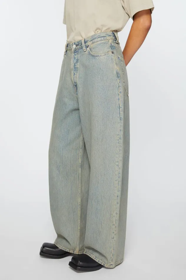 Acne Studios Super Baggy Fit Jeans 8211 2023F Bluebeige Women Jeans