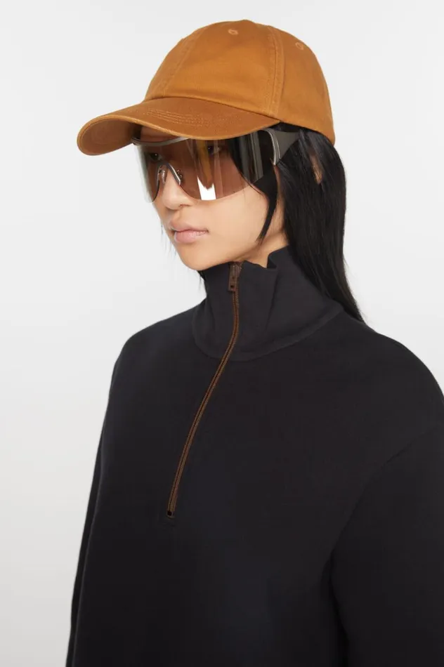 Acne Studios Twill Cap Toffee Brown Men Hats