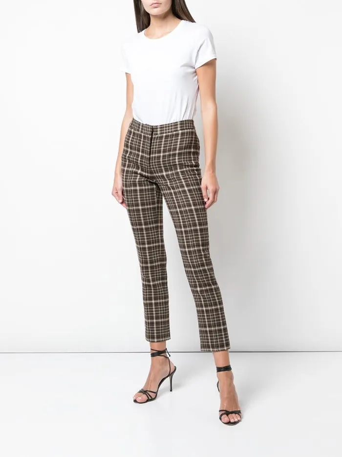 Adam Lippes Pants Cigarette Pant In Double Face Wool Plaid 8211 Women
