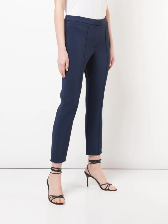 Adam Lippes Pants Cigarette Pant In Stretch Cady Navy 8211 Women