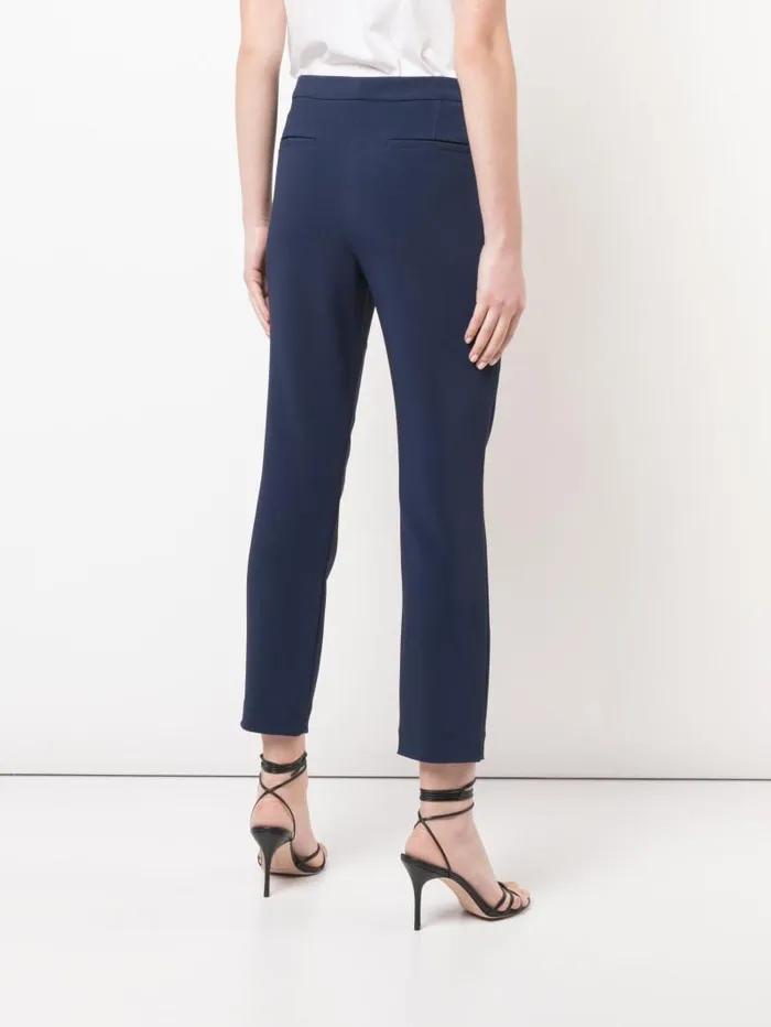 Adam Lippes Pants Cigarette Pant In Stretch Cady Navy 8211 Women