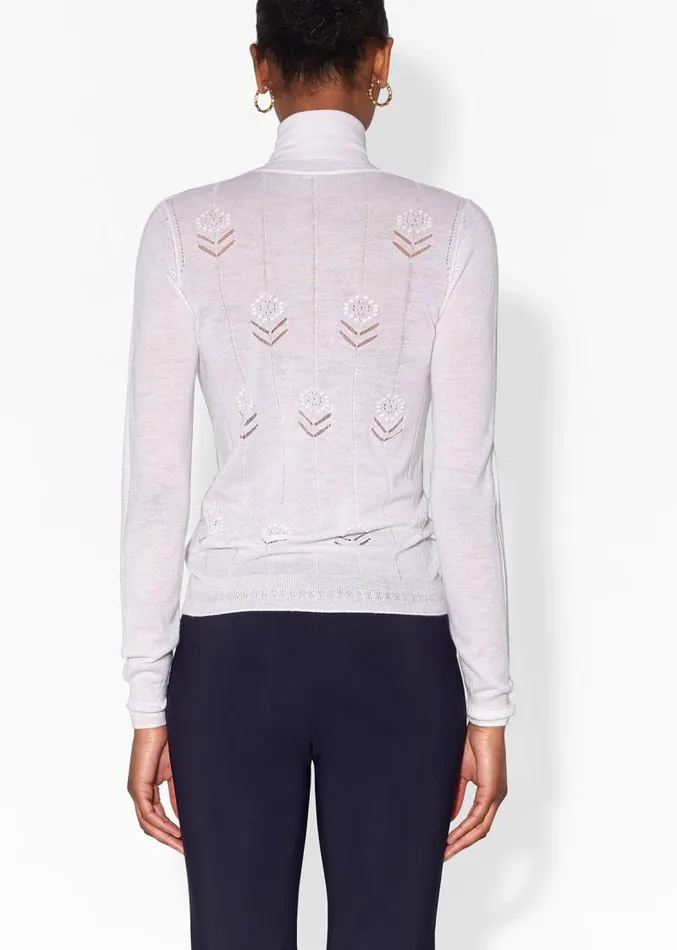Adam Lippes Sweaters Turtleneck In Lightweight Cashmere Ivory 8211 Women