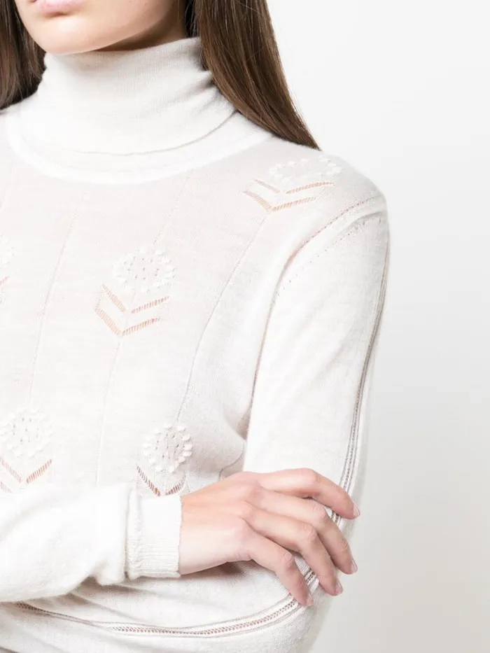 Adam Lippes Sweaters Turtleneck In Lightweight Cashmere Ivory 8211 Women