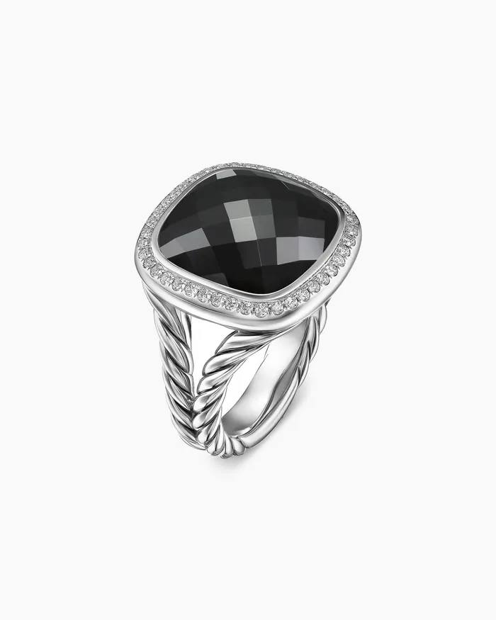 Albion Ring In Sterling Silver With Diamonds 15mm Women David Yurman Statement