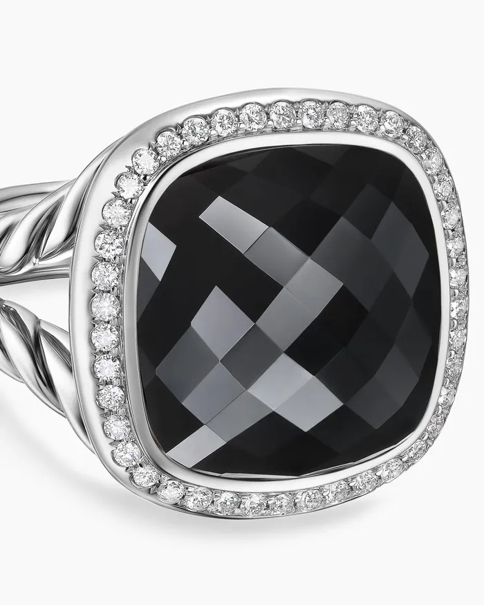 Albion Ring In Sterling Silver With Diamonds 15mm Women David Yurman Statement