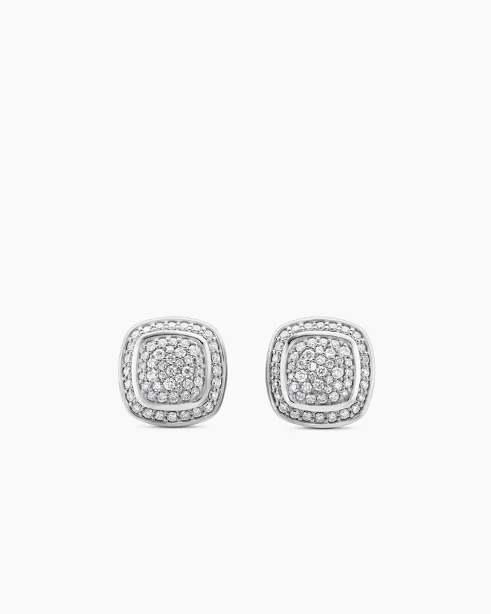 Albion Stud Earrings In Sterling Silver With Pav Diamonds 7mm Women David Yurman Stud Albion Stud Earrings In Sterling Silver With Pav Diamonds 7mm Women David Yurman Stud