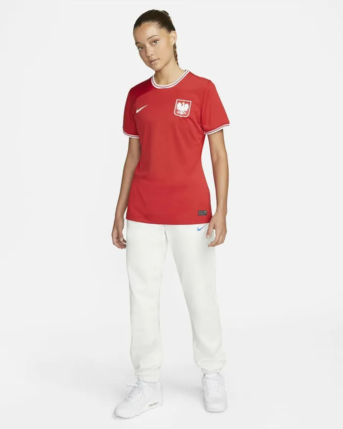 All Clothing Women Nike Poland 202223 Stadium Away Sport Redwhite