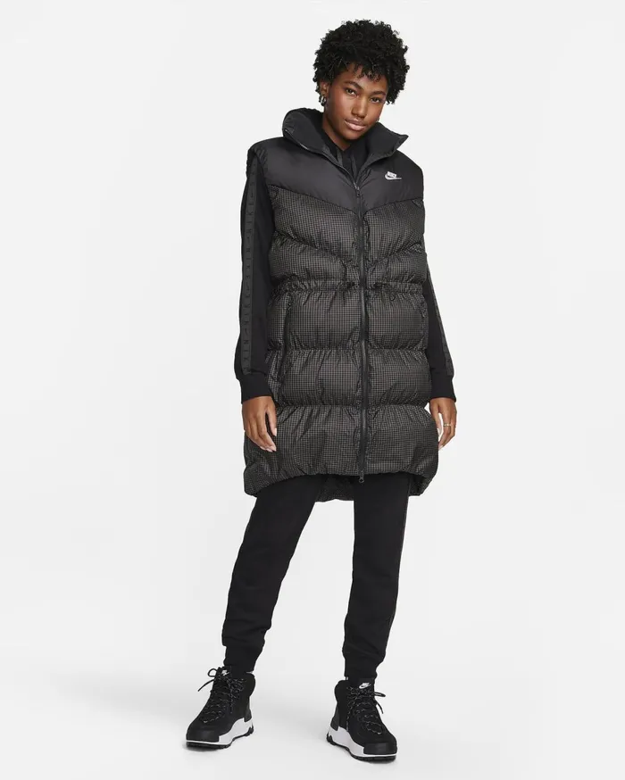 All Clothing Women Nike Sportswear Windpuffer Blackwhite