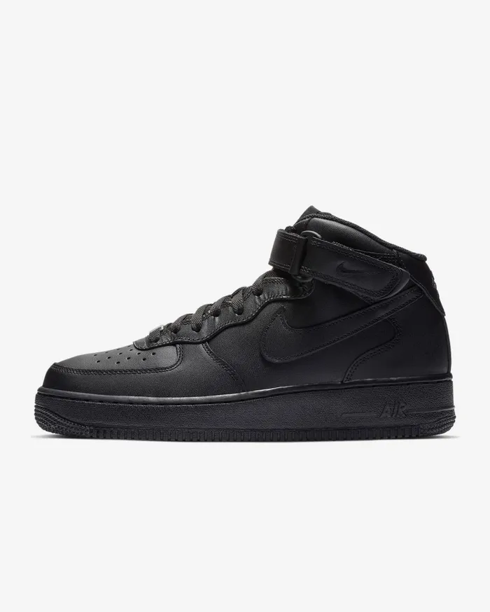 All Shoes Men Nike Air Force 1 Mid 03907 Blackblack