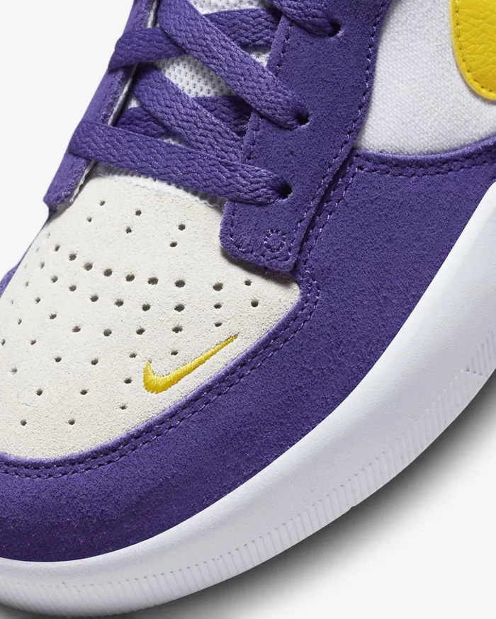 All Shoes WomenMen Nike SB Force 58 Court Purplewhitewhiteamarillo