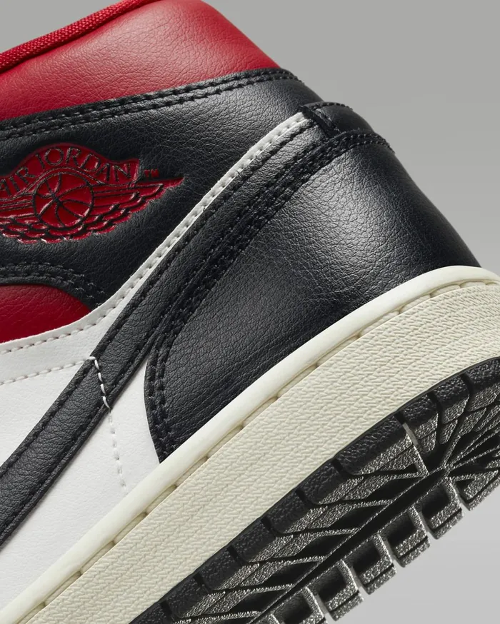 All Shoes Women Nike Air Jordan 1 Mid Blacksailgym Red