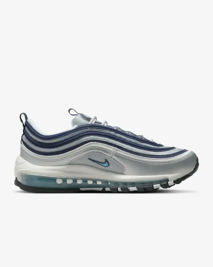 All Shoes Women Nike Air Max 97 Metallic Silvermidnight Navyblackchlorine Blue