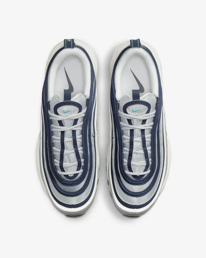 All Shoes Women Nike Air Max 97 Metallic Silvermidnight Navyblackchlorine Blue