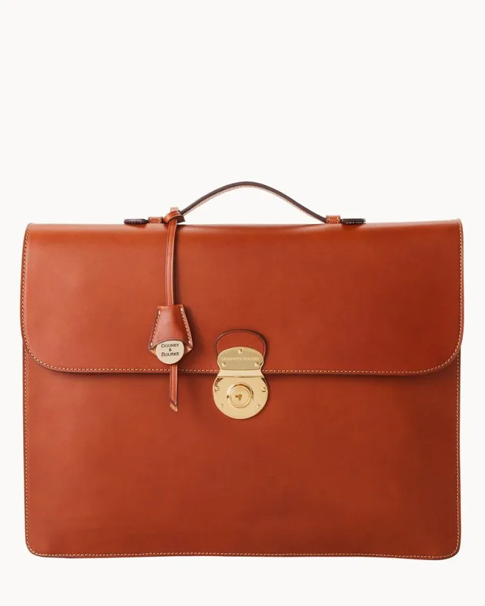 Alto Small Gusset Briefcase Saddle Women Dooney and Bourke Mini Bags