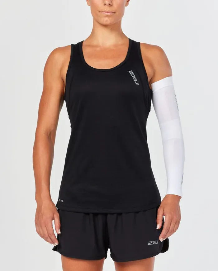 Arm and Calf Sleeves Accessories 2XU Flex Compression Arm Sleeve Single Whitegrey