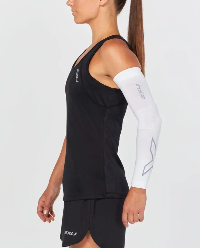 Arm and Calf Sleeves Accessories 2XU Flex Compression Arm Sleeve Single Whitegrey