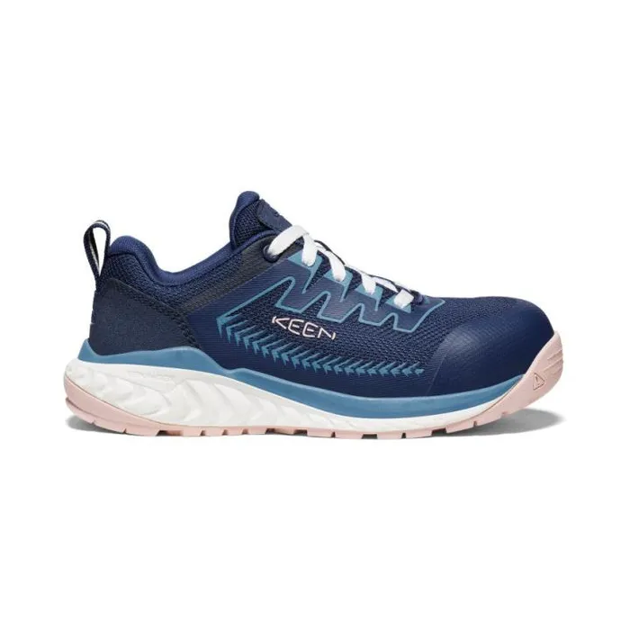 Arvada CarbonFiber Toe Blue Work Shoe Women KEEN Shoes