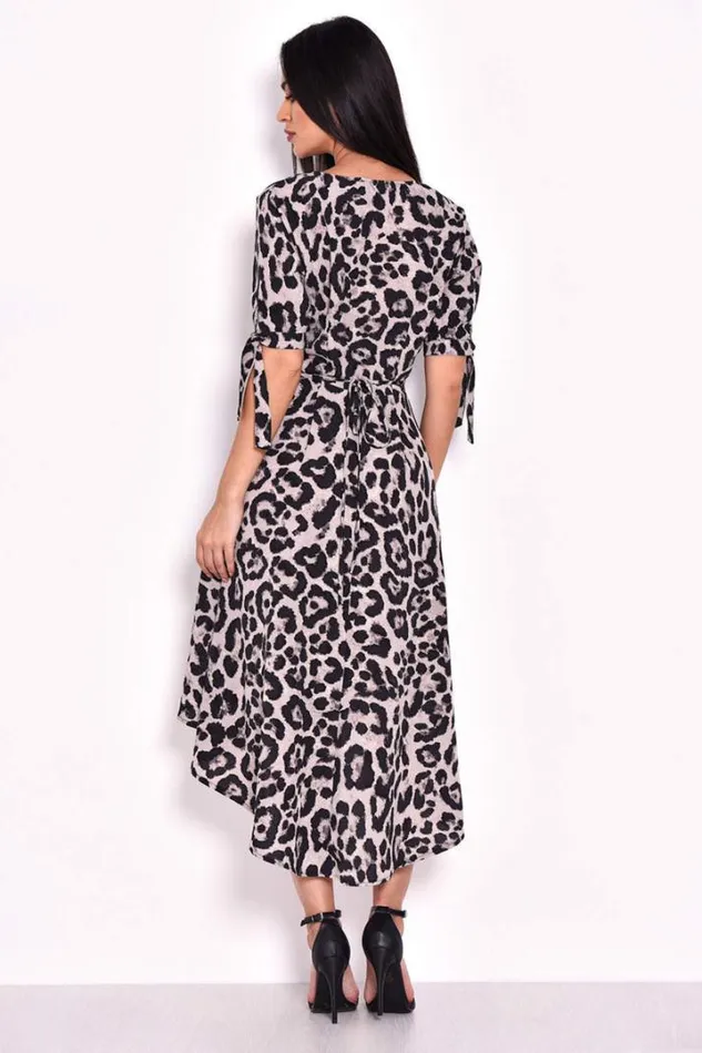 AX Paris Occasion Dresses Animal Print Tie Detail Dress