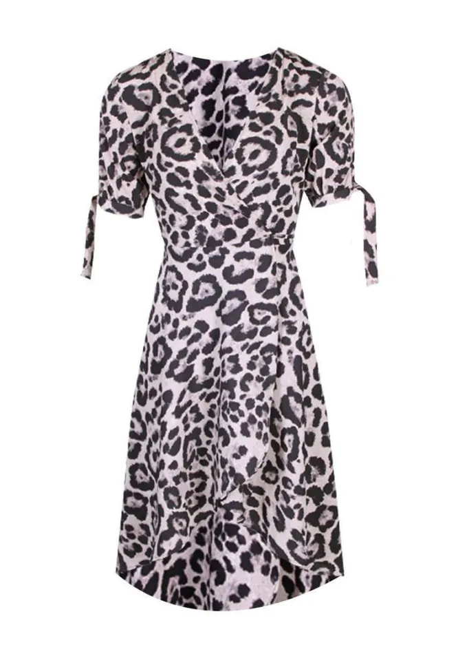 AX Paris Occasion Dresses Animal Print Tie Detail Dress