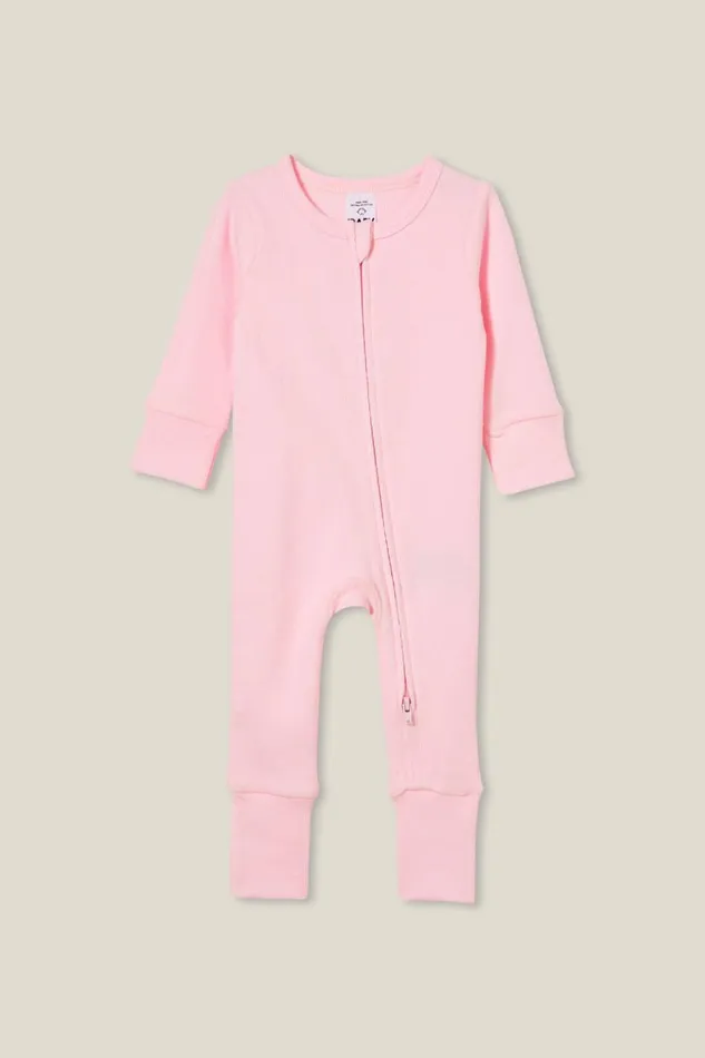Baby Rompers and Bubbysuits Cotton On The Billie Long Sleeve Rib Romper Ballerina Baby Rompers and Bubbysuits Cotton On The Billie Long Sleeve Rib Romper Ballerina