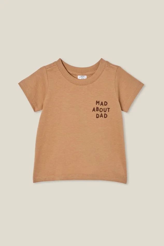 Baby Tops Jackets and Sweaters Cotton On Jamie Short Sleeve Tee Taupy Brownmad About Dad Baby Tops Jackets and Sweaters Cotton On Jamie Short Sleeve Tee Taupy Brownmad About Dad