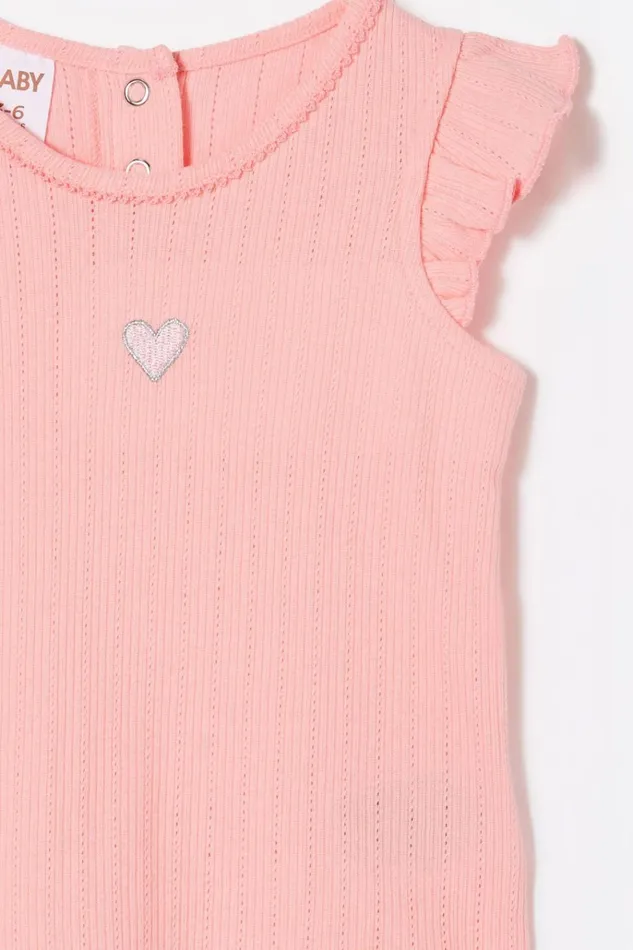 Baby Tops Jackets and Sweaters Cotton On Lynlee Sleeveless Flutter Top Coral Dreamsheart