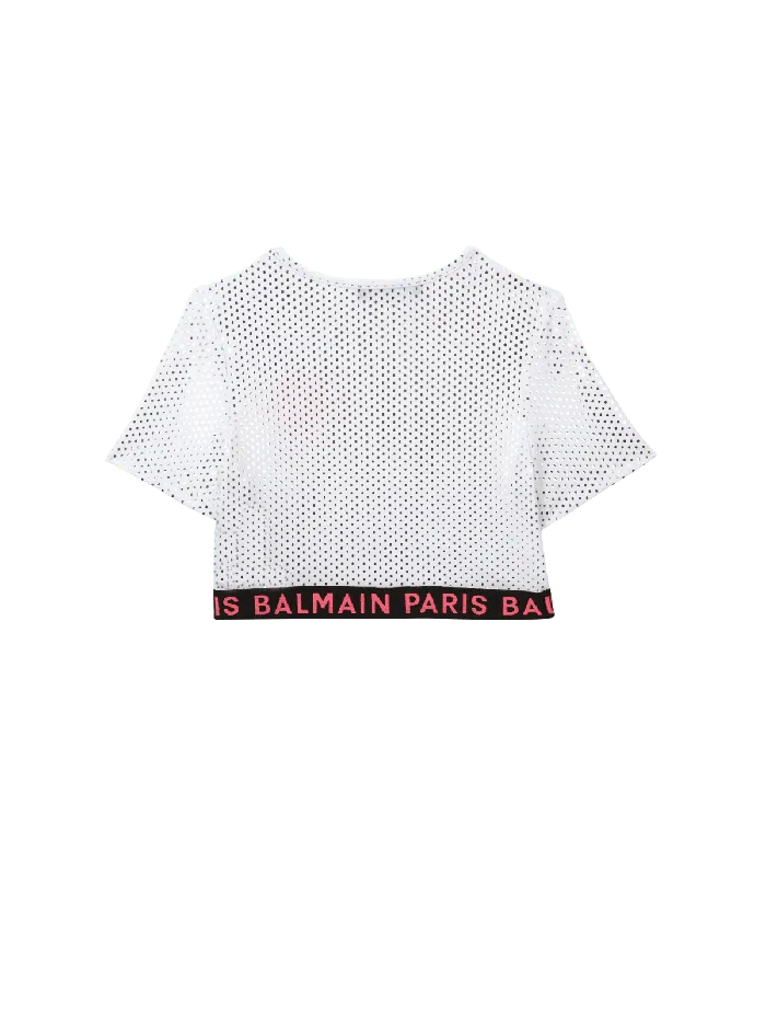 Balmain Kids Metal Tshirt White