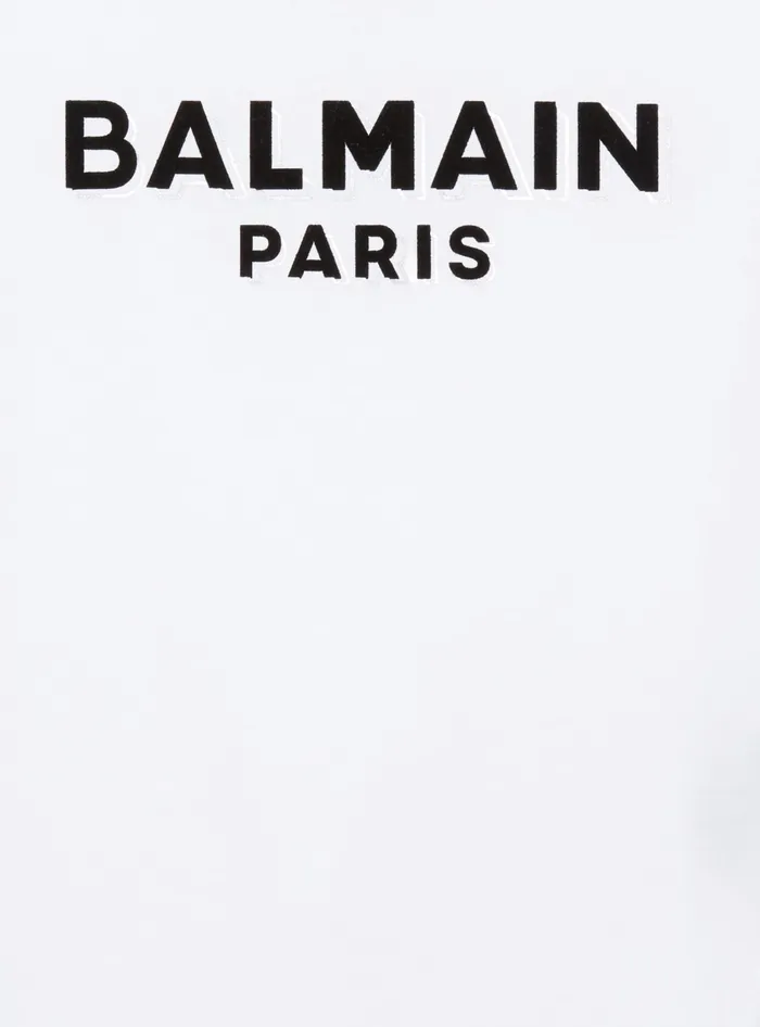 Balmain Kids Paris Tshirt White