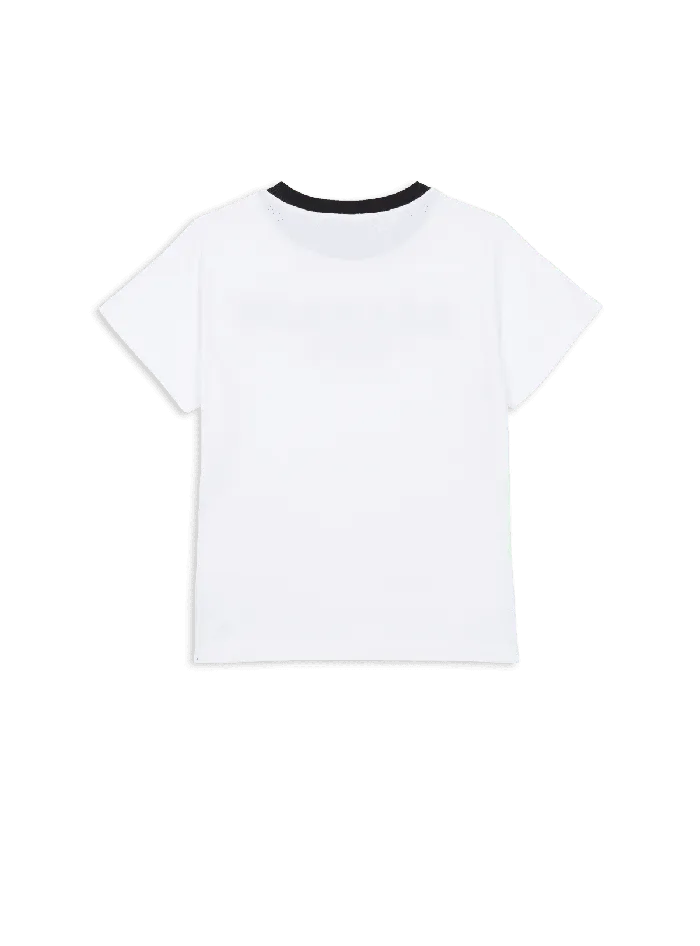 Balmain Kids Paris Tshirt White