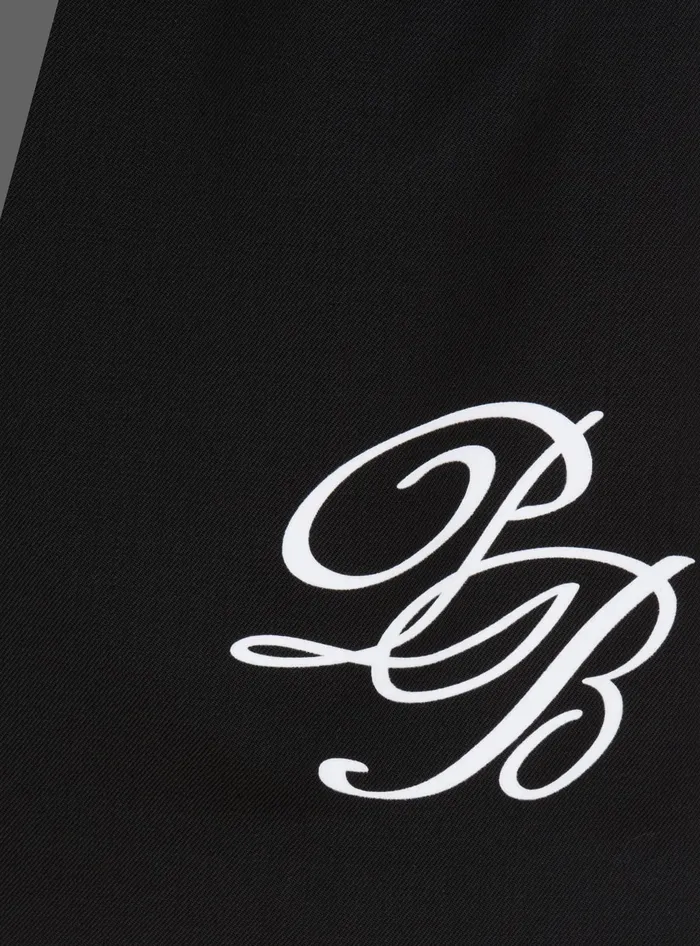 Balmain Kids Shorts With PB Signature Embroidery Black
