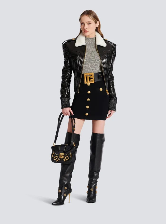 Balmain Knitwear Women Knit Skirt With Buttons Black