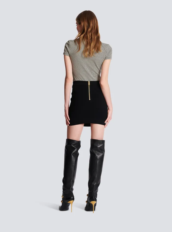 Balmain Knitwear Women Knit Skirt With Buttons Black