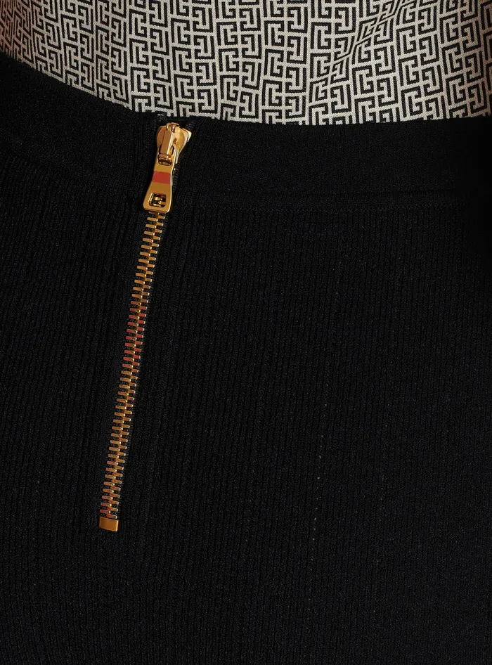 Balmain Knitwear Women Knit Skirt With Buttons Black