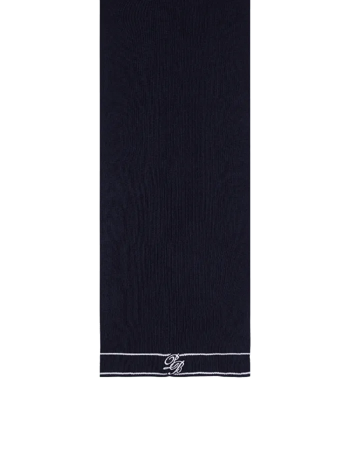 Balmain Scarves Men PB Patch Scarf Navy
