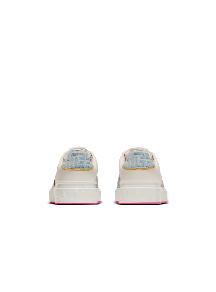 Balmain Sneakers Women BCourt Sneakers In Leather And Denim White