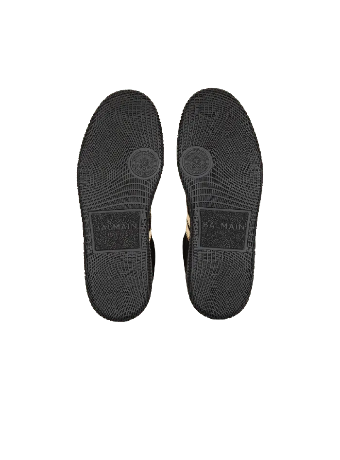 Balmain Sneakers Women Suede Swan Sneakers Black
