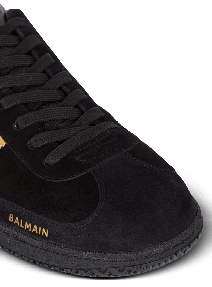 Balmain Sneakers Women Suede Swan Sneakers Black