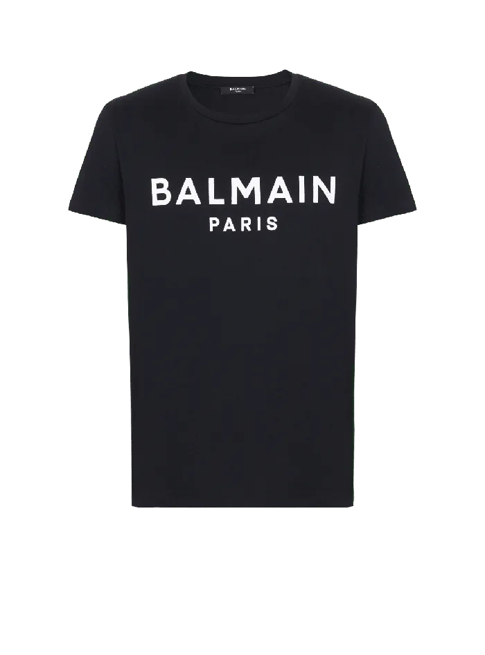 Balmain TShirts Men Printed Paris Shortsleeved Tshirt Black