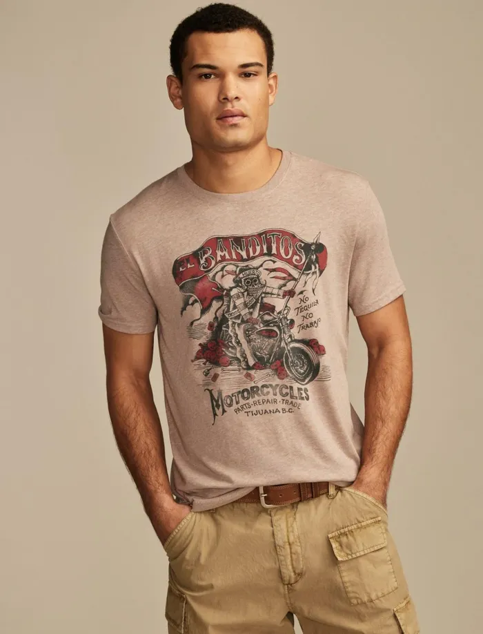 Banditos Motorcycles Walnut Men Lucky Brand Graphic Tees