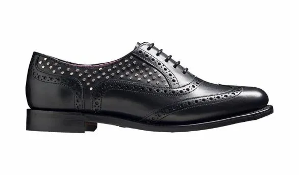 Barker Shoes Freya 8211 Black Calf Studs Womens Brogues Black Calf Studs Womens Brogues Womens